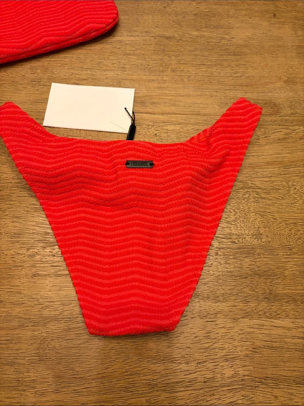 New Triangl MAIA - MATO RED TERRY TOWELLING SCOOP BIKINI SET